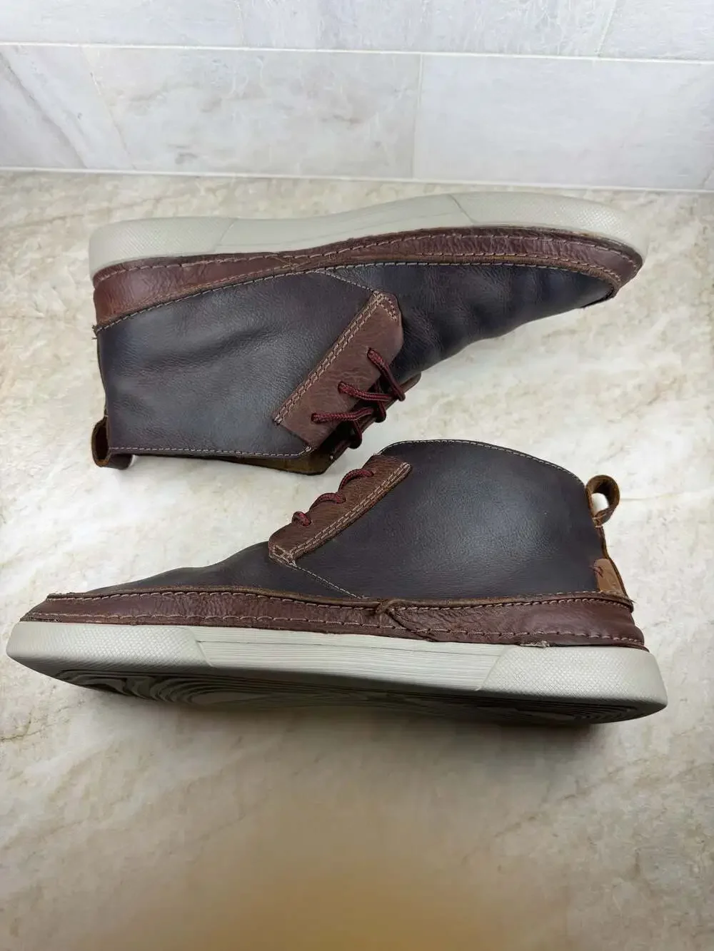 Clarks Collection Gereld Mid Leather Chukka Boots Brown Men’s Size 12M Casual